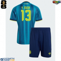 Otroški Nogometni dresi Kolumbija Yerry Mina #13 Gostujoči SP 2026 Kratek Rokav (+ Kratke hlače)
